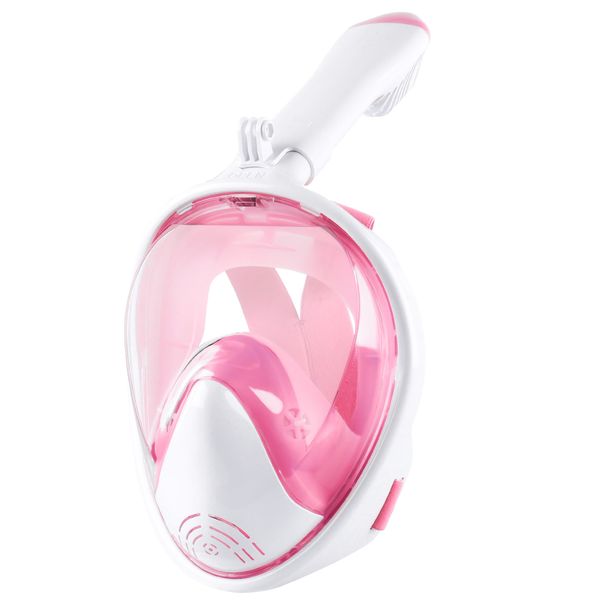 Faltbare Vollgesichts-Schnorchelmaske aus Silikon mit großem Sichtfeld und Antibeschlag-Funktion Taucherbrille für Erwachsene_voghion.com