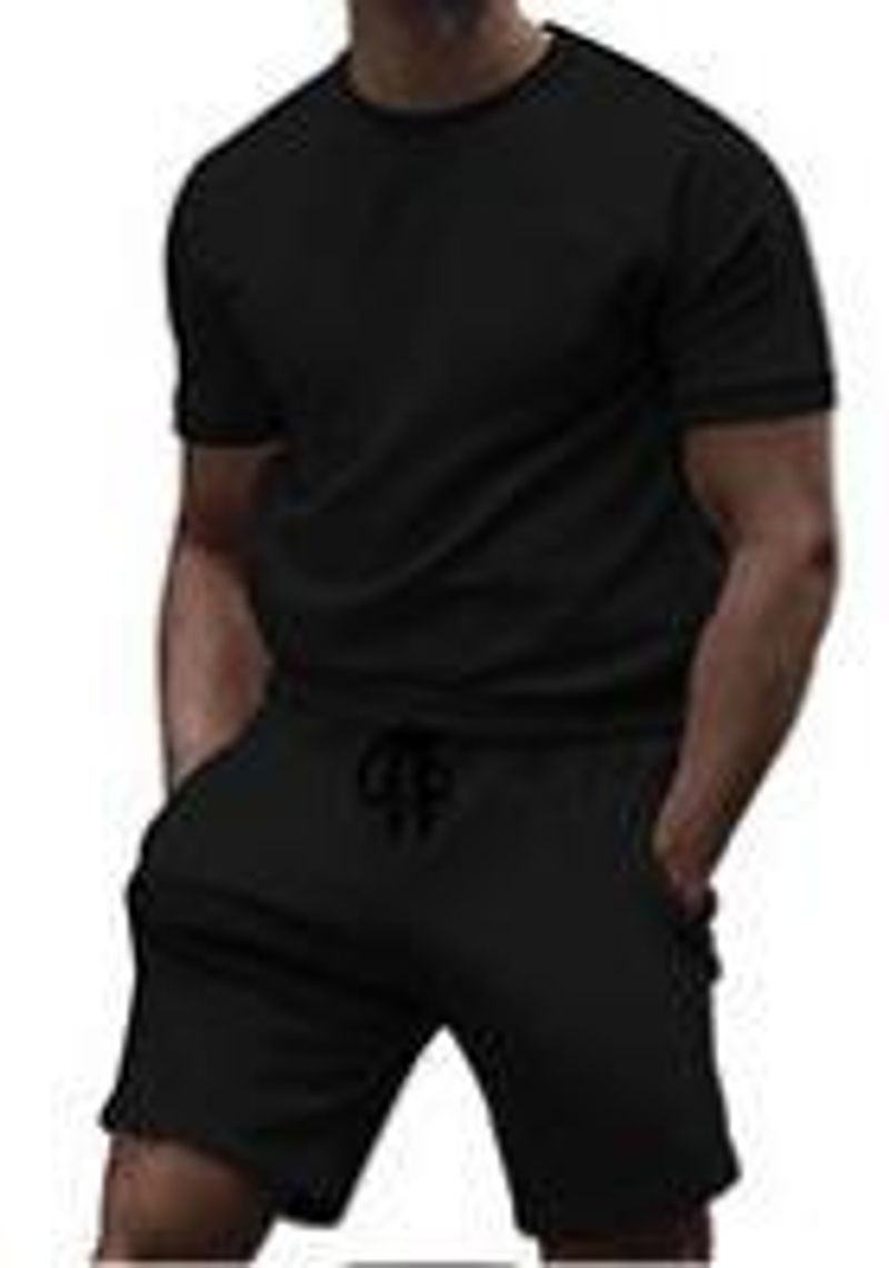 2024 été hommes à manches courtes sport et loisirs ebya patchwork col rond fitness costume hommes commerce extérieur T-shirt_voghion.com