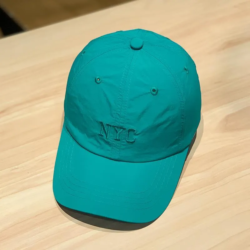 Casquette de baseball d'été fine en tissu à séchage rapide pour femme, avec broderie coréenne et lettres, protection solaire, pour hommes et femmes_voghion.com