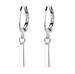 Women 925 Silver Plated LeverBack Hoop French Wire Drop Dangle Bar Earrings I123_voghion.com