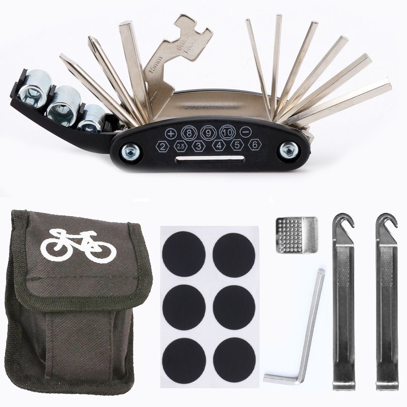 Tools velosipēda daudzfunkciju instrumentu riteņbraukšanas aprīkojums ķēdes gredzena vārpsta Ramafei instrumentu ķēdes griezēja instrumentu komplekts_voghion.com