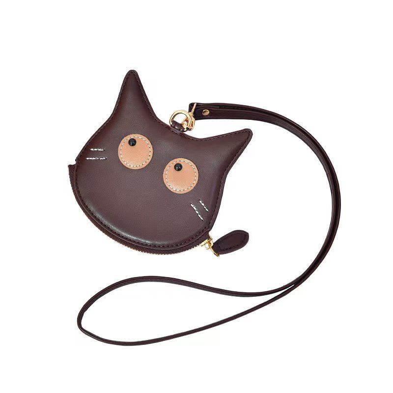 Card Cases Simple Women's Neck Purse Women's Advanced Sense Cartoon Mini Card Bag Pu Cute Bag Storage Bag_voghion.com