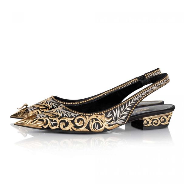 Women's Shoes Embroidered Women's Sandals Autumn And Summer High Version Pointed Cat's Eye Elegant_voghion.com