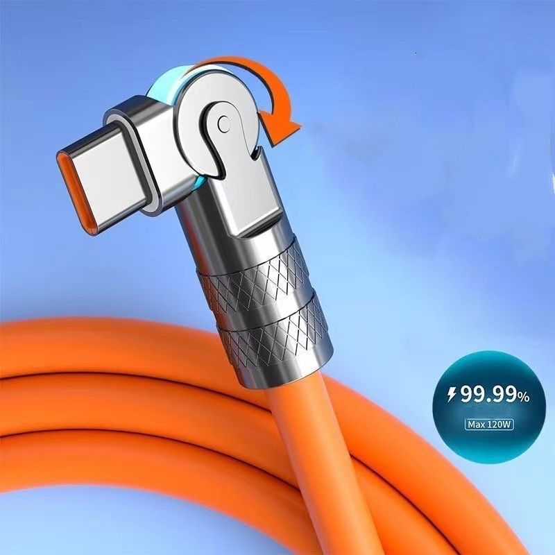 1PC USB charger cable: C-type [3ft2 pack] fast 180 ° rotating charging cable_voghion.com