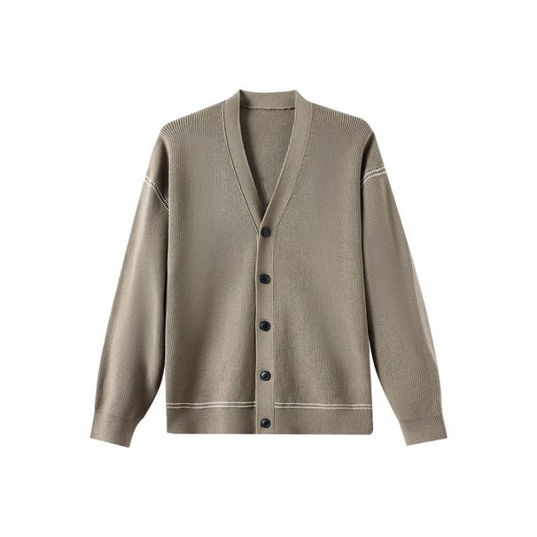 89 YuanMOMAISI Gestreifte Color-Block-Strickjacke für Männer 700g Yuanbao-Nadel Herrenpullover Jacke 20752_voghion.com