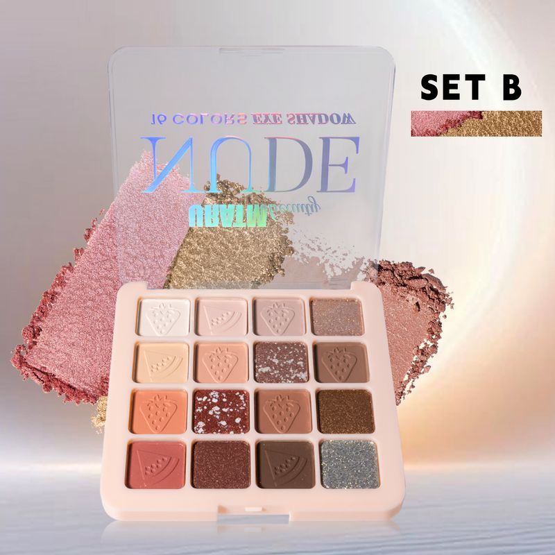 Lidschatten Multifunktionale All-in-One-Make-up-Palette, matter Perlglanz-Lidschatten, Highlighter, Konturierung, All-in-One-Lidschatten-Palette,_voghion.com