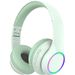 Cuffie Bluetooth wireless a LED - Design over-ear illuminato, 8 ore di riproduzione, Bluetooth 5.3, scocca in ABS_voghion.com