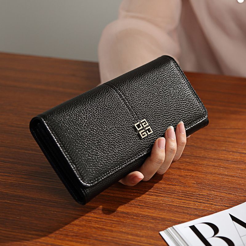 2023 new long women's wallet European and American simple fashion buckle ladies large capacity clutch bag wallet wholesale_voghion.com