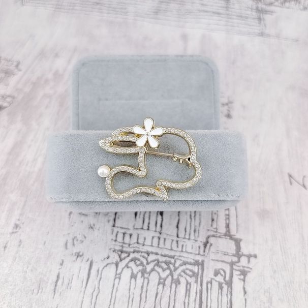 Niedliche Kaninchen-Brosche, kleines Tier, für Damen, dekorative Kleidung, Hut, Tasche, Mantel, Kragennadel, Pullover, Accessoire_voghion.com