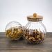 Striped Round Storage Jars - Airtight Containers For Dry Food, Tea, Nuts & Snacks | Large Capacity & Stackable Design_voghion.com