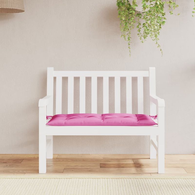 Garden Bench Cushion Pink 39.4"x19.7"x2.8" Oxford Fabric_voghion.com