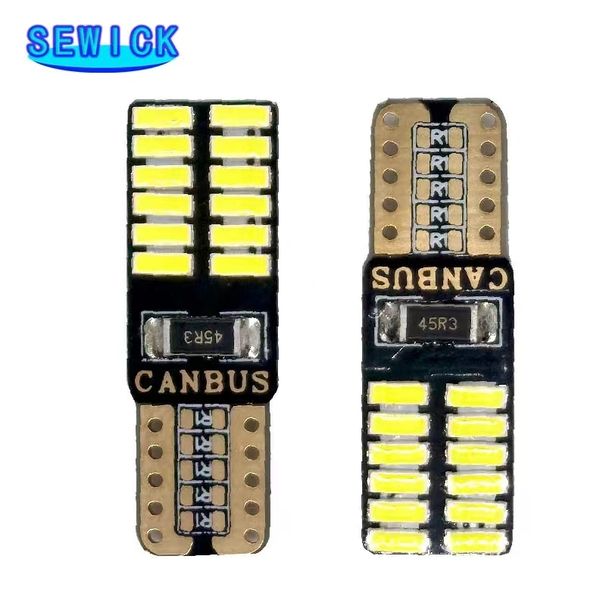 Discount 100pcs Canbus T10 W5W 194 501 LED Interior Instrument Lights Bulb For Car Auto 24SMD Width Lamps White 12V_voghion.com
