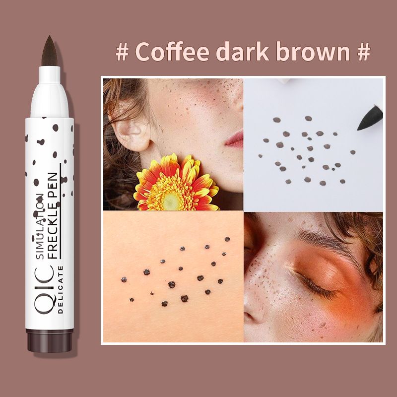 QIC Qini Natural Simulation Color Display, Waterproof, Easy to Apply Color, No Removing Freckle Spot Pen for Beauty_voghion.com