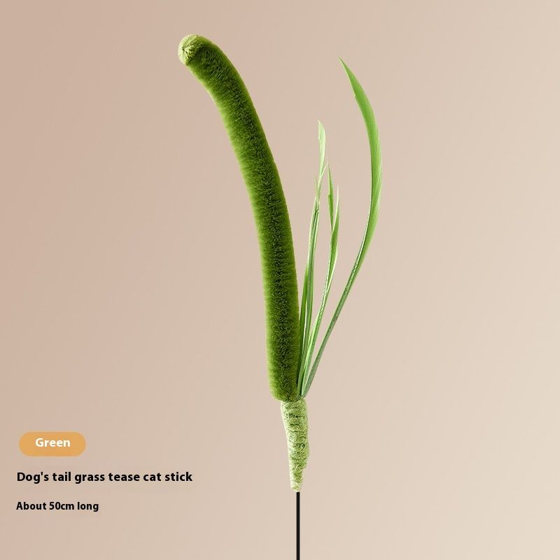 Sound Cat Bell Style with Feather Puzzle Teasing Stick Toy_voghion.com