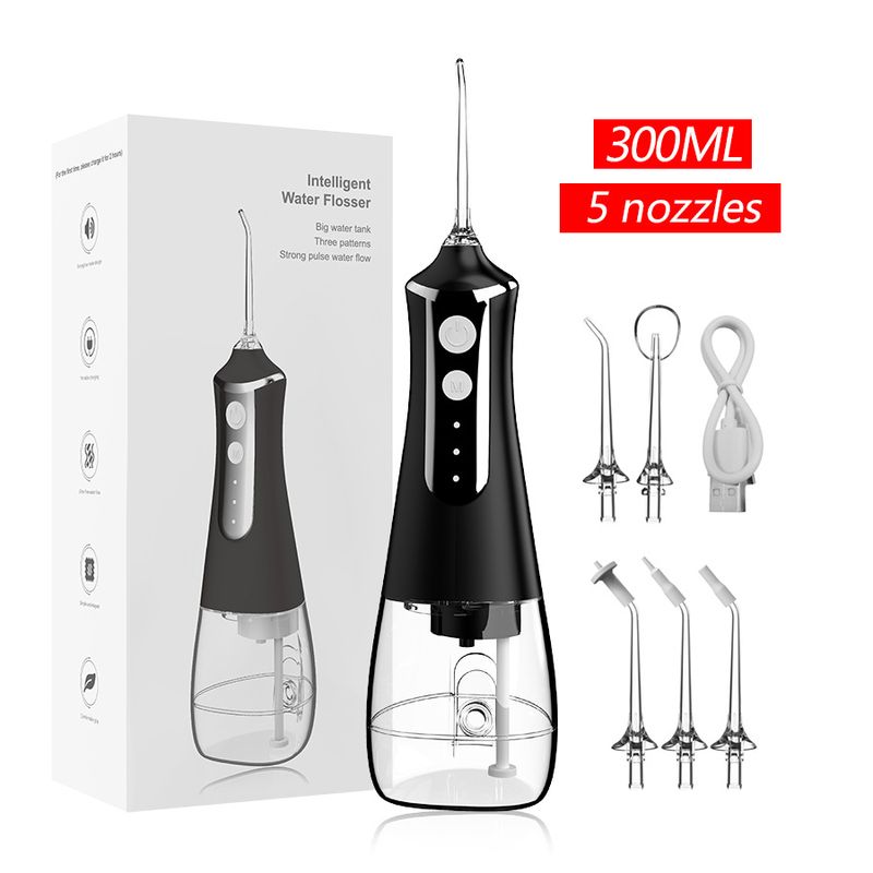 3-speed electric punch 300ml powerful pulse oral and cleaning USB charging water spray dental floss_voghion.com