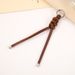 New PU Leather Rope Keychain Pendant DIY Handmade Woven Triangle Key Ring Hanging Decoration Versatile Bag Accessories_voghion.com