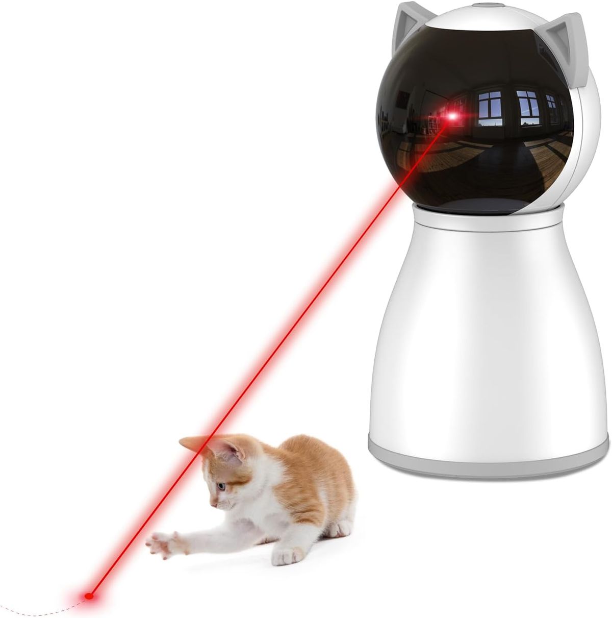 Laser-Katzenspielzeug für Hauskatzen, die 4. Generation, echte zufällige Bewegungsbahn, aktiviertes wiederaufladbares automatisches Katzenlaserspielzeug, interaktives Katzenspielzeug_voghion.com
