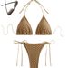 Női ruházat egyszínű új osztott fürdőruha bikini felső kategóriás hát nélküli mély V tiszta vágy stílus pánt dizájn hárompontos stílus_voghion.com