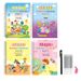 Set di libri di esercizi di scrittura a mano Magic Groove per bambini - Quaderno di lavoro per la scuola materna con alfabeto, numeri, disegno e matematica_voghion.com