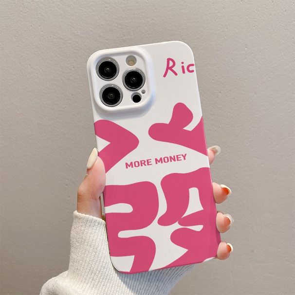 TechGlobe Fortune Text 17 Pro Max Film Wealth Simple Applicable IPhone 15 16 Phone Case 14_voghion.com