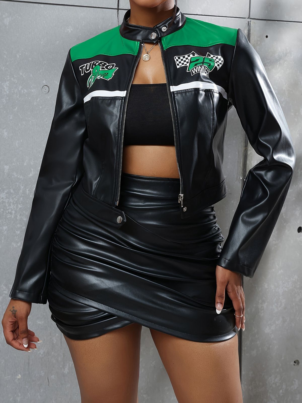 Damenbekleidung Motorrad Lederjacke_voghion.com