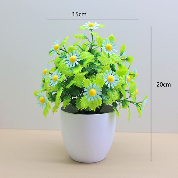Meubles de maison bureau décoration de la maison simulation chrysanthème en pot bureau fleur artificielle bonsaï ornements petite fleur de simulation de chrysanthème_voghion.com