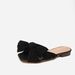Women's Summer Outer Wear Flat Bottom Butterfly Knot Mesh Material Slip-on Sandals_voghion.com