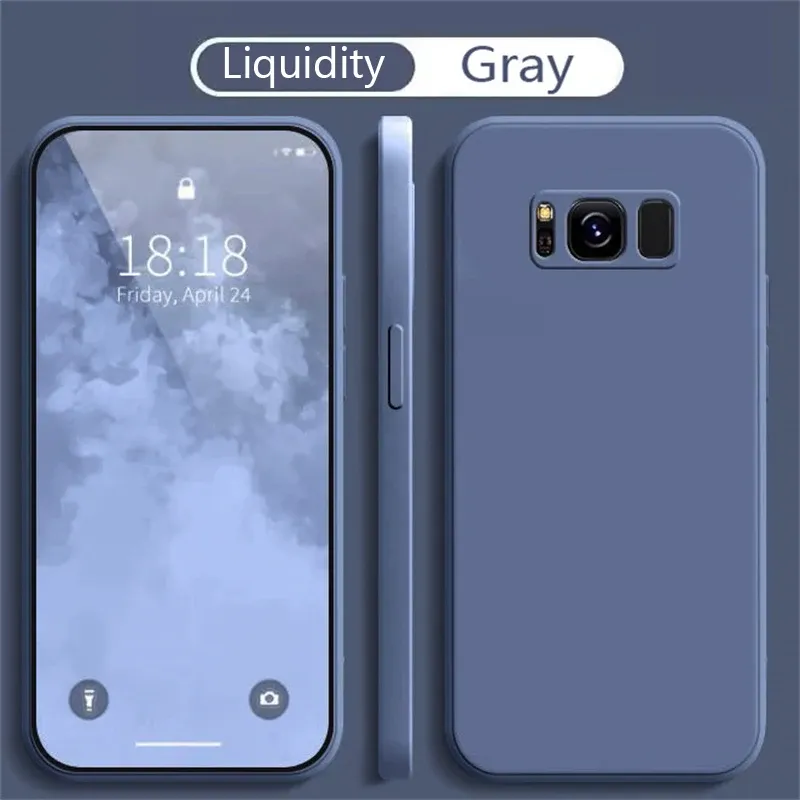 High quality Original Liquid Soft Silicone Phone Case For Galaxy S8 S9 S10 Plus S20 S21 FE colorful fashion Cover_voghion.com