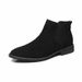 Extra Large Size Men's Breathable Wind Pointed Fur Short Boots High Top Leather Shoes Height Increasing Medium Top Martin Boots_voghion.com
