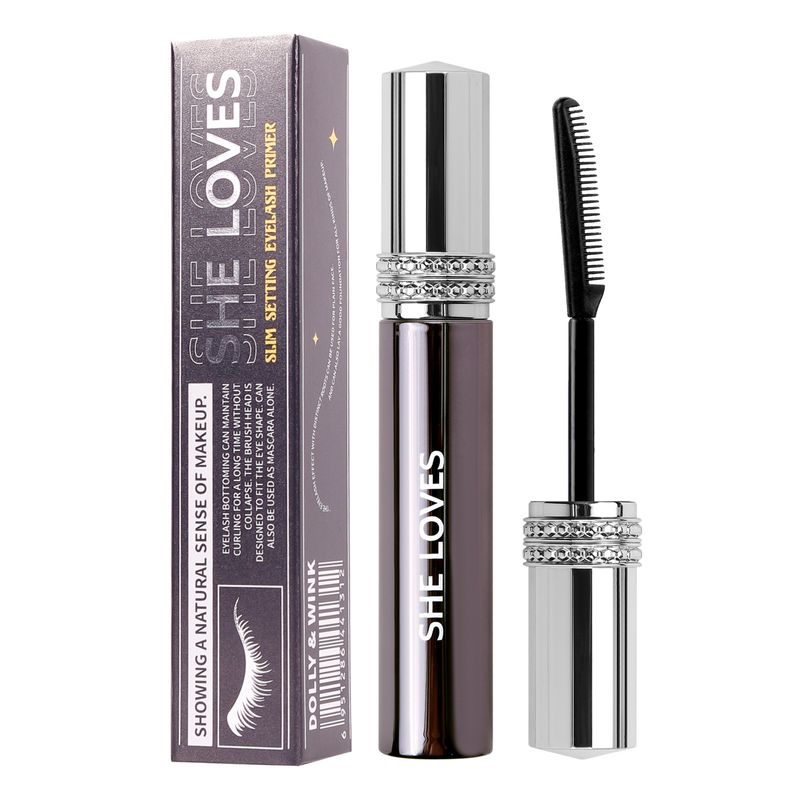 SHELOVES Eyelash Raincoat Primer Lengthening Fiber Quick-Dry Smudge-Proof Setting Mascara_voghion.com