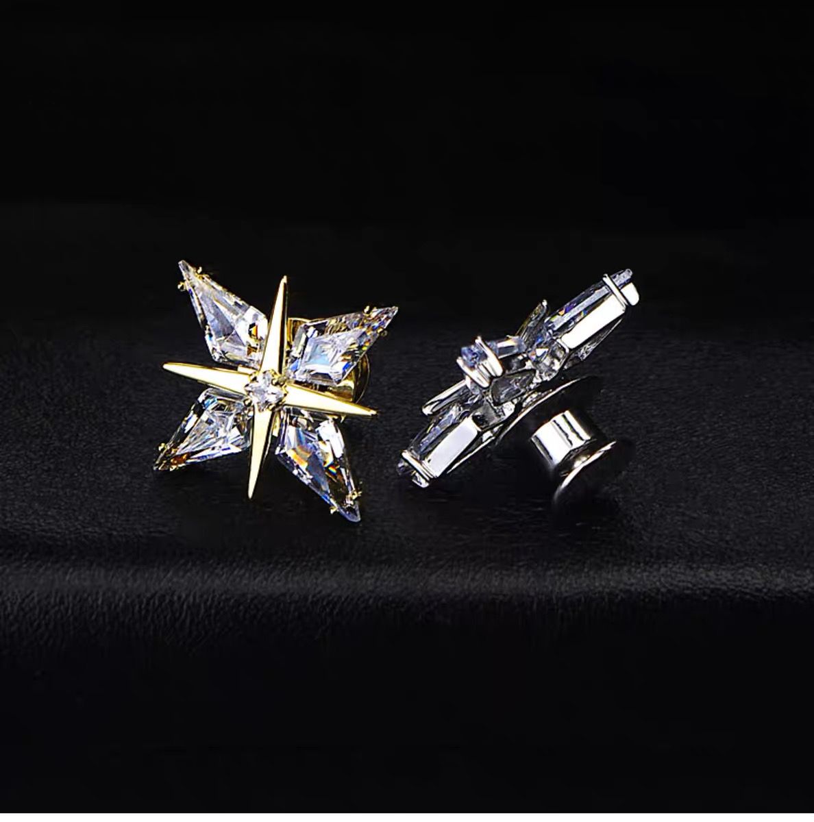 Starlight Small Lapel Pin Brooch Gold Plated High-end Fashion Pin Button Men's And Women's Suit Corsage Shirt Fashion Accessories_voghion.com