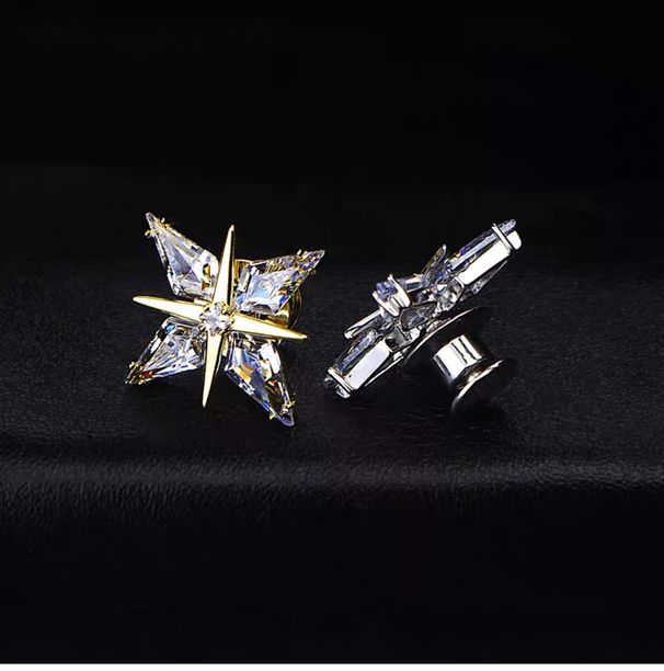 Starlight Small Lapel Pin Brooch Gold Plated High-end Fashion Pin Button Men's And Women's Suit Corsage Shirt Fashion Accessories_voghion.com