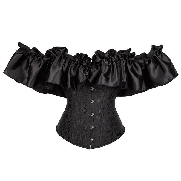 Corset jacquard cu dantelă satinată, modelator pe un umăr, pentru doamne de la palat_voghion.com