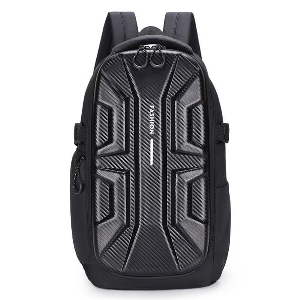 Men's Hard Shell Motorcycle Style Backpack Splash Proof Business Computer Bag Student Travel Large Capacity Double Backpack_voghion.com