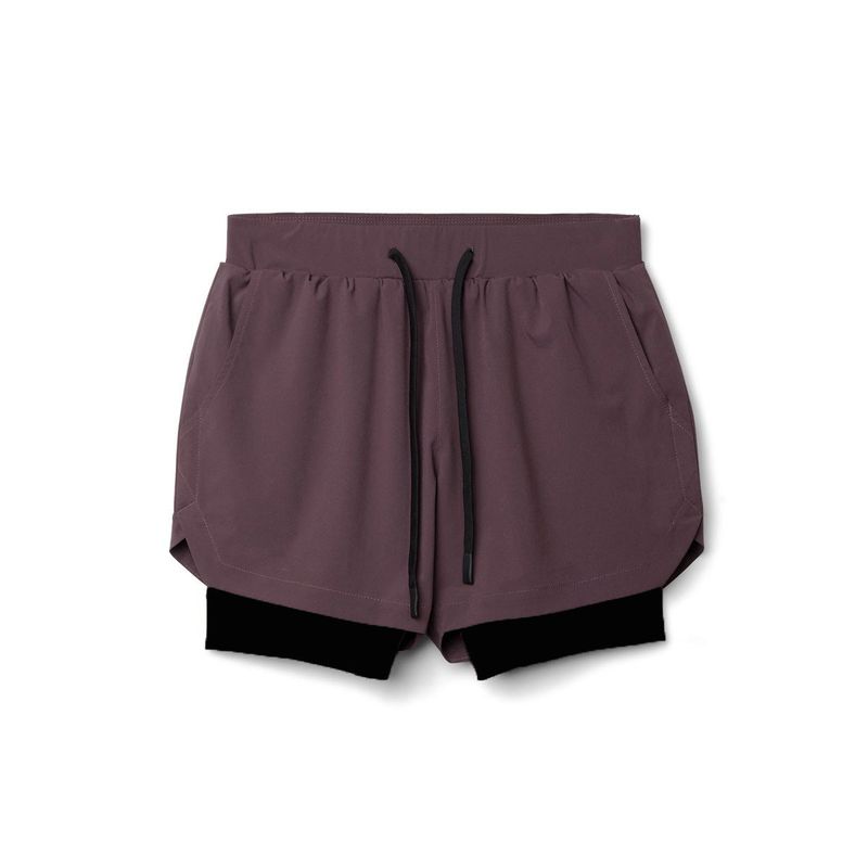 Premium Products Summer Trendy Muscle Sports Outdoor Running Deep Squat Breathable Double Layer Quick Drying Shorts For Men_voghion.com