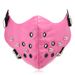 New Trendy Accessories Creative Halloween Personalized Face Shield Pink Shiny Rivet Mask_voghion.com