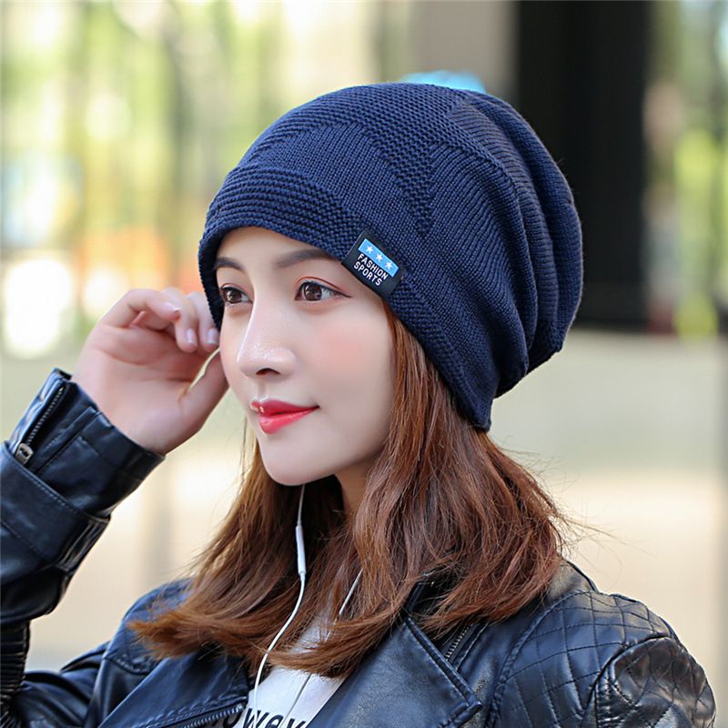 Autumn Winter New Three Dimensional Five Pointed Star Woolen Knitted Fashionable Warm Ear Protection And Cold Outdoor_voghion.com