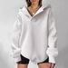 Women's Clothing Sweatshirt Solid Color Long Sleeve Hooded Solid Color Loose Sweater Women's Top_voghion.com
