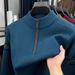 Thickened Warm Winter 2025 New Half-Zip Collar Jacket Base Shirt Knitted Sweater For Men_voghion.com