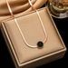 Titanium Steel Rose Gold Black Round Cake Snake Bone Necklace Short Neck Simple Collarbone Chain Hip-hop Accessories_voghion.com
