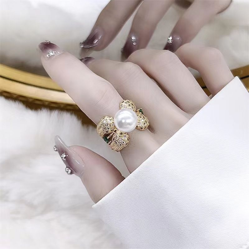Barockperle für Frauen High-End-Sinn Nische Licht Luxus Eleganter Temperament Palast-Stil Ring_voghion.com