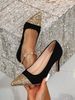 Schwarze Damen-Heels mit doppelter Farbabstimmung und High Heels_voghion.com