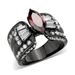 TK3776 - IP Black (Ion Plating) Stainless Steel Ring with AAA Grade CZ in Garnet_voghion.com