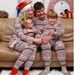 Women's Sleepwears Christmas Print New Parent Child Home Set Pajamas_voghion.com