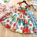 Mädchen Rock Sommer Neue Koreanische Stil Modische Plissee Kleid Für Mittlere Und Große Kinder Prinzessin Floral Hosenträger Rock_voghion.com