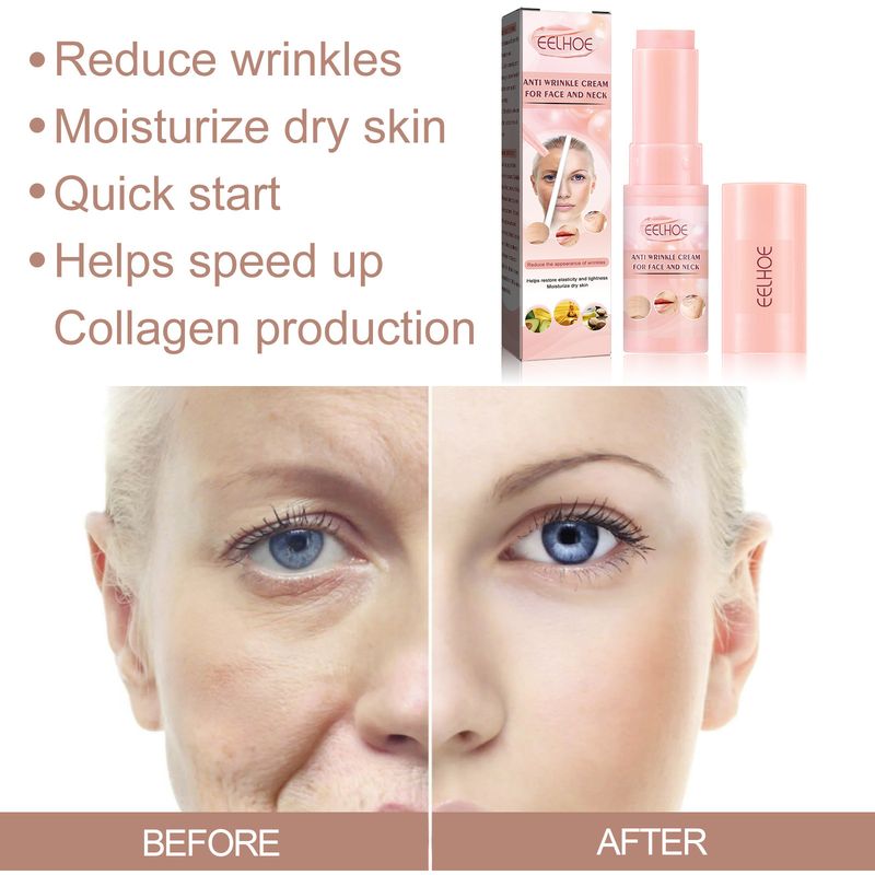 EELHOE zum Verblassen feiner Gesichtslinien, zur Befeuchtung und Straffung von Anti-Aging-Hautpflegecremestift_voghion.com