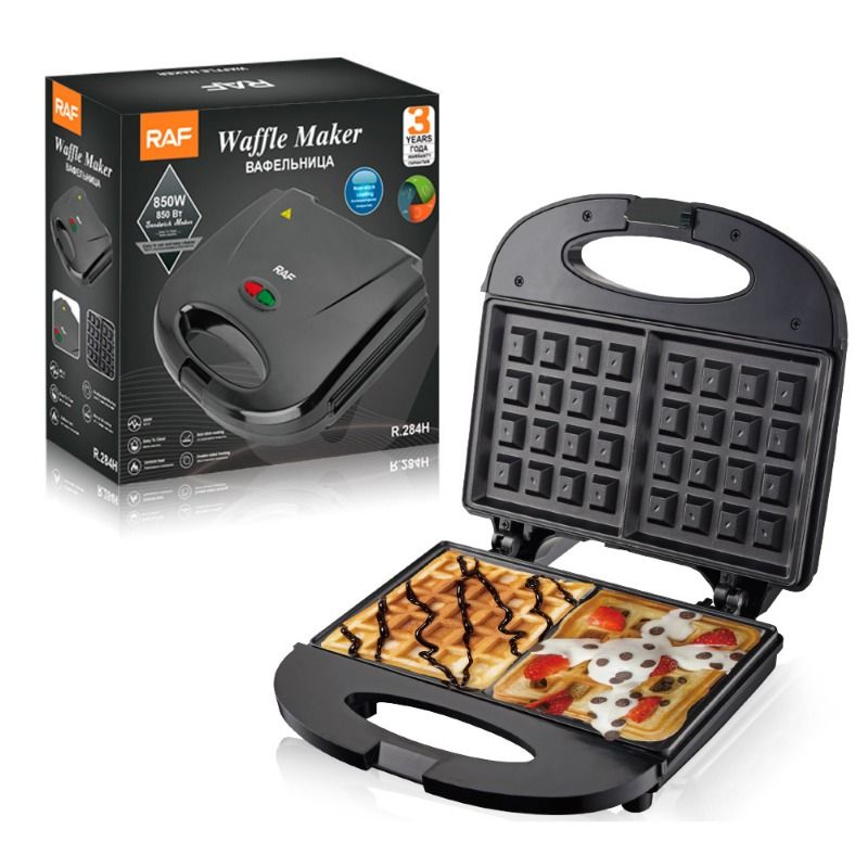 RAF European-style household double-sided heated sandwich maker, multi-function grilled steak waffle breakfast maker_voghion.com