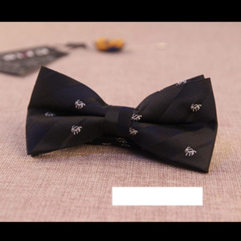 Men's fashionable groom and groomsmen wedding bow tie men's red black wedding bow tie _voghion.com