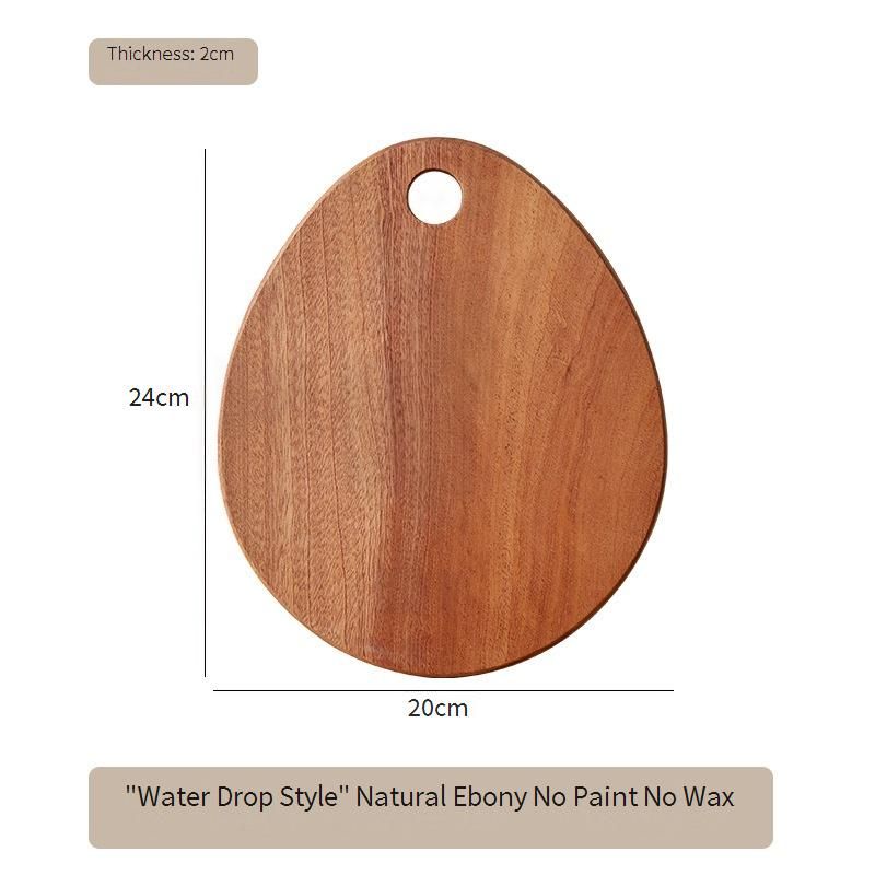 Planche à découper pour bébé – Planche à découper en bois d'ébène massif pour fruits, légumes et cuisine (antibactérien naturel multi-usages)_voghion.com