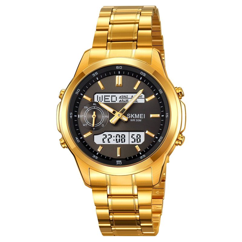 ‌SKMEI 2284 Smart Watch: Digital Display, Water Resistant, Alarm, 30M WP, Silver Strap_voghion.com